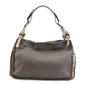 Bottega Veneta handbag leather python brown Beige Tan